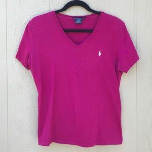 [Ralph Lauren Sport] Bright Pink Purple v Neck L